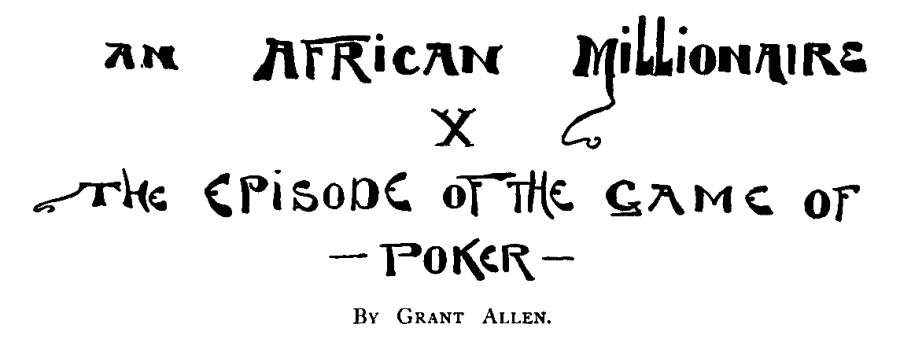 Original title art for Episode 10 of An african Millionaire